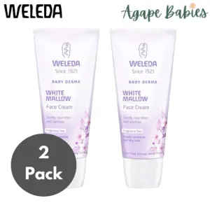 [2 Pack] Weleda White Mallow Face Cream, 50ml