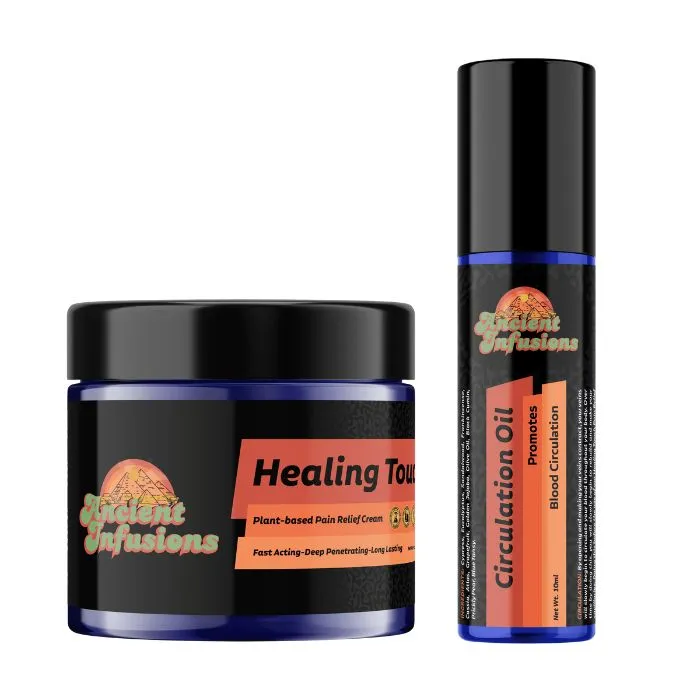 Ancient Infusions Healing Touch: Organic Natural Pain Relief Cream & Oil for Holistic Pain Relief