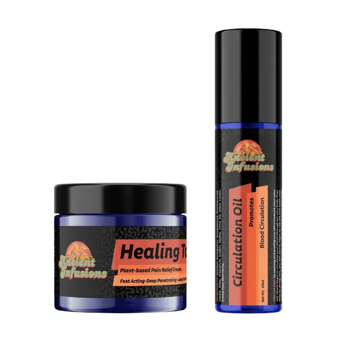 Ancient Infusions Healing Touch: Organic Natural Pain Relief Cream & Oil for Holistic Pain Relief