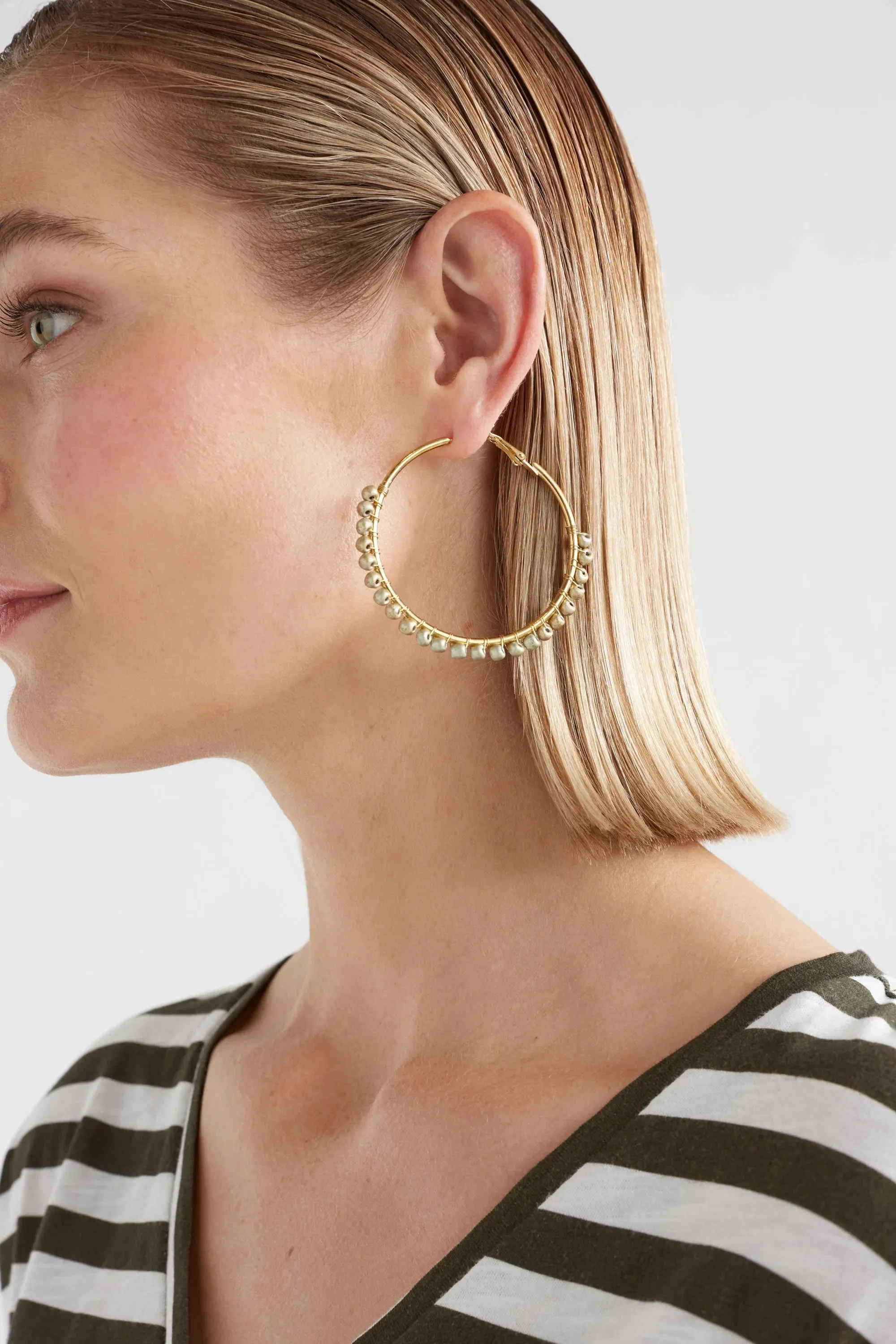 ELK Oko Hoop Earring - Ecru