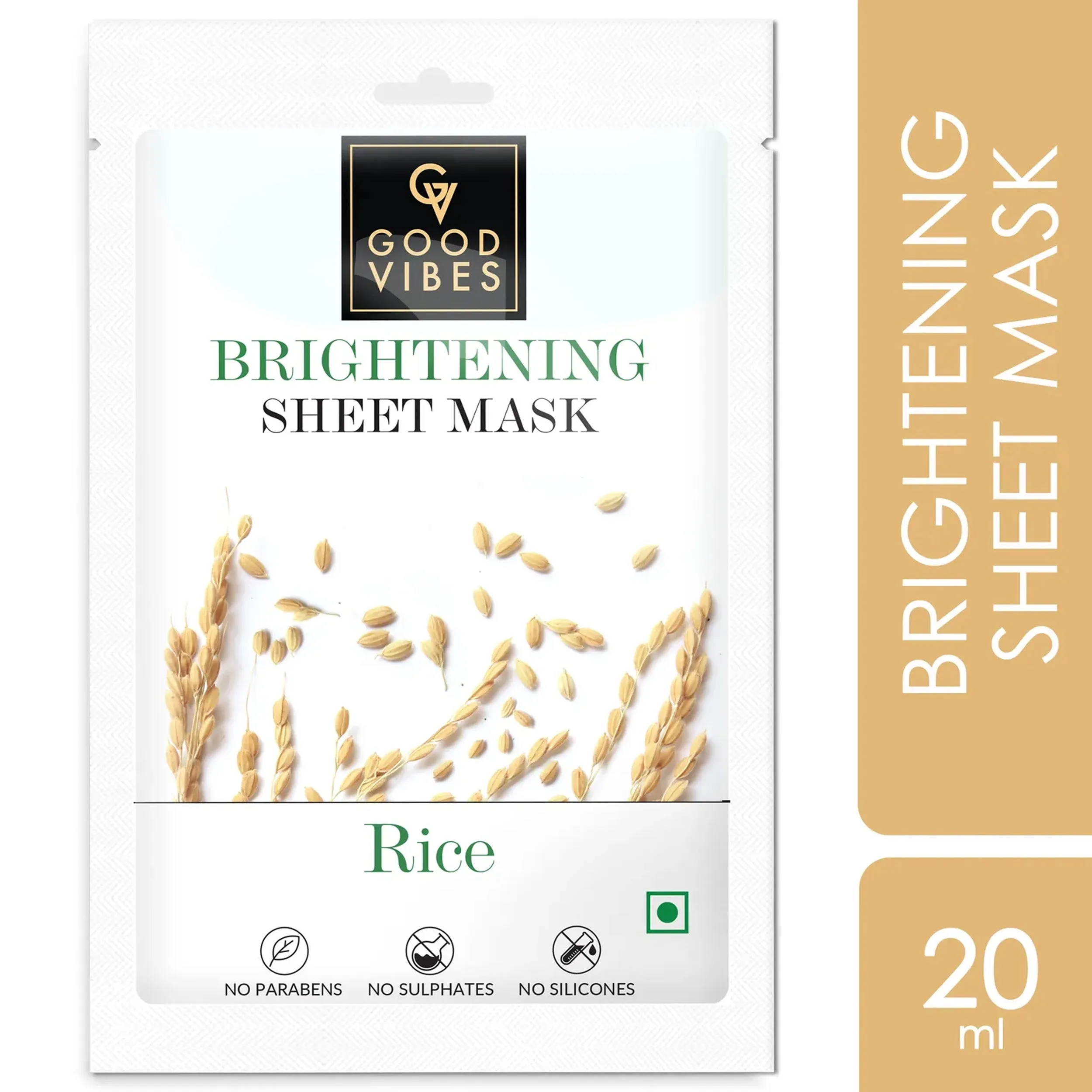 Good Vibes Brightening Sheet Mask - Rice (20 ml)