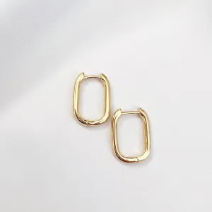 Kamryn Oblong Hoops Gold Filled