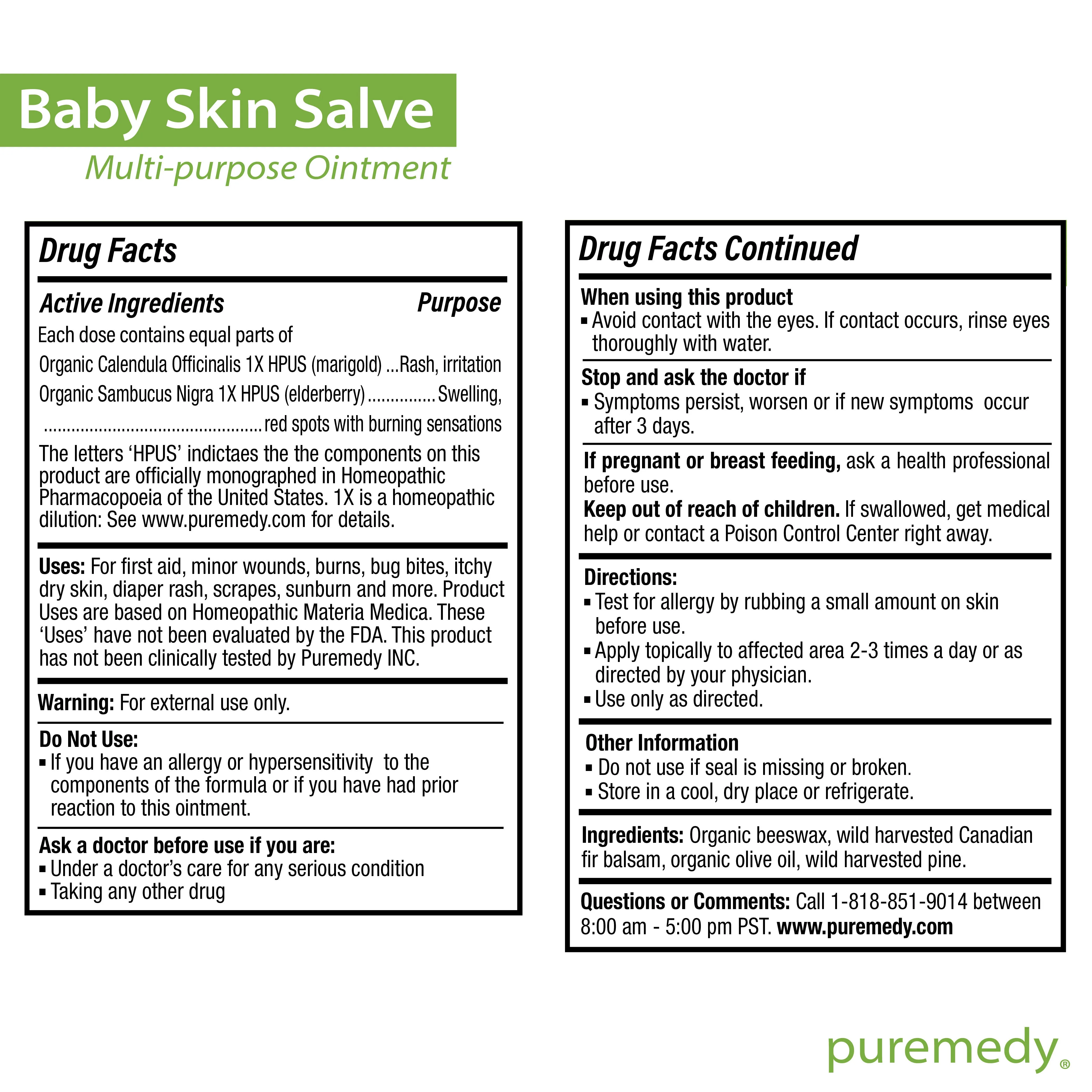 Puremedy Baby Skin Salve, 2 Ounce