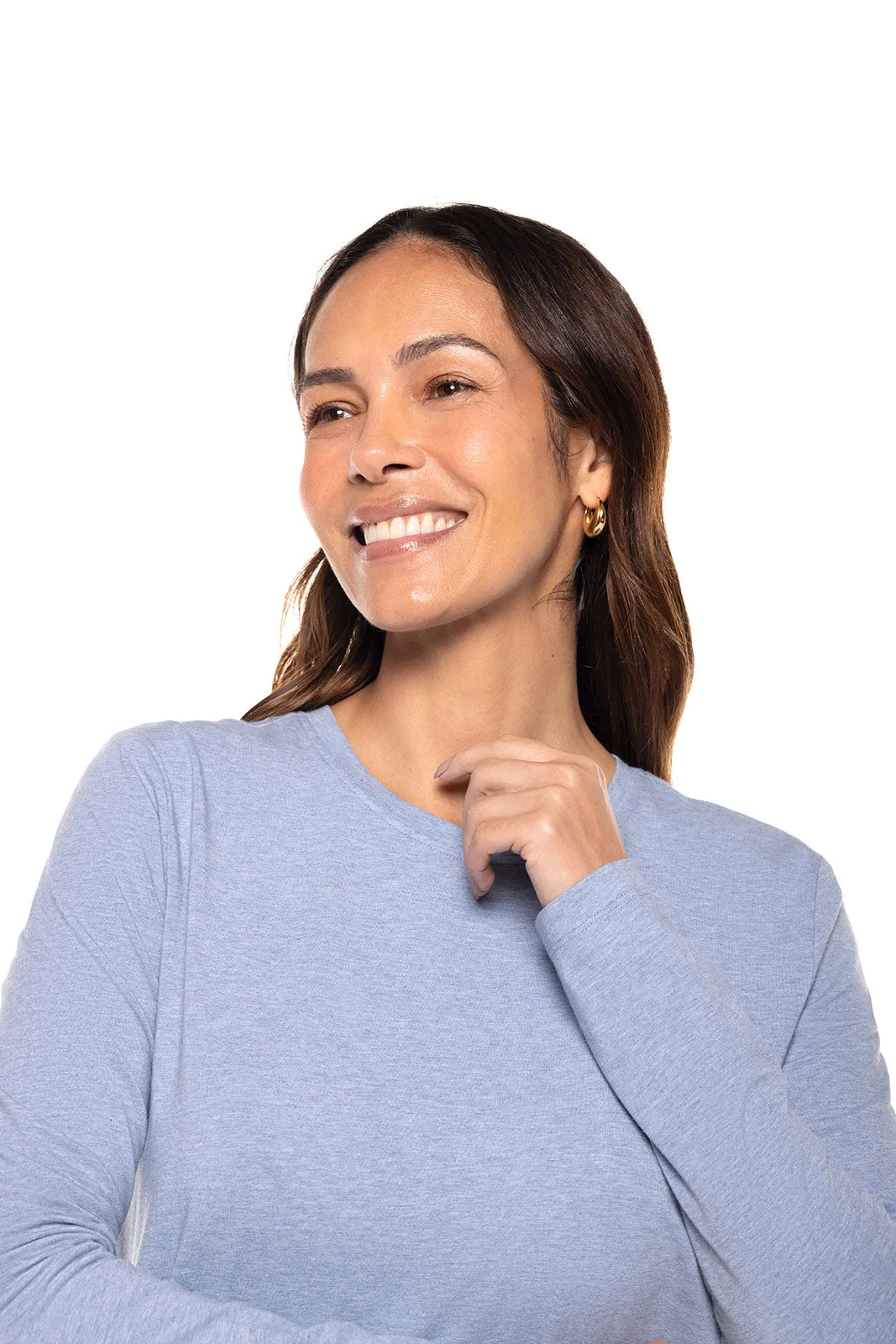 Women's Morada Everyday Long Sleeve T-Shirt | Light Blue Heather